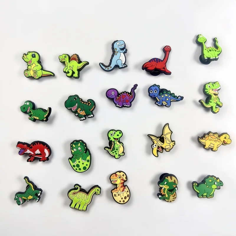 

20Pcs Cute Dinosaur Shoes Accessories Accessories Clogs Bubble Skates DIY Shoe Decorations Buckles Kids Party Gifts