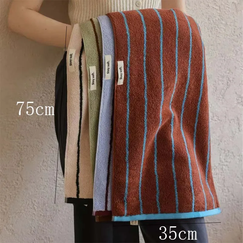 TILONDEX 1PC Nordic Stripe Cotton Hand Towel Ultra Soft And Absorbent with Stay Soft Tag