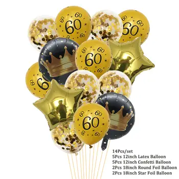 1袋黑色金色18/30/40/50/60歲乳膠氣球,成人生日派對裝飾,30歲/40歲/50歲生日週年紀念派對氣球 8 最佳銷售 30歲生日快樂 - №3