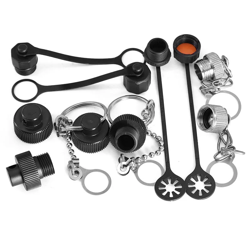 2pcs/lot M12 Dust M12*1 Male Female Sensor Connector Waterproof Plastic Threaded Cover Male Metal Dust Cap Male Dust Cover