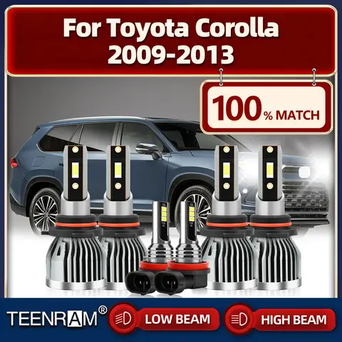 60000LM Canbus LED Lampadine per fari 360W Auto Lampade frontali 12V Plug & Play Fendinebbia per Toyota Corolla 2009 2010 2011 2012 2013