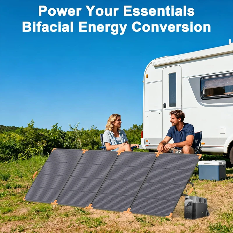 PBS-UV400 400W 4-panel ETFE folding solar panel, conversion efficiency 28%, lightweight