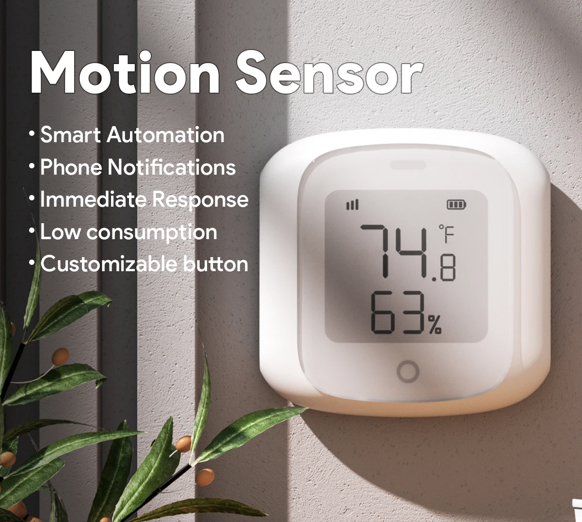 Tuya WiFi ZigBee Temperature Humidity Sensor Smart Home Automation Thermometer LCD Digital Display Works with Alexa Google