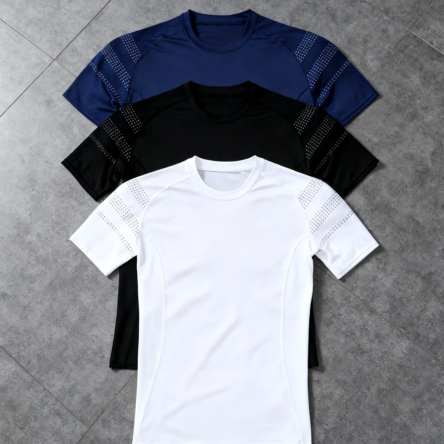 

High Elasticity Quick Dry Compression Shirt for Men Gym Workout Running Training Fitness Sports Wear Short Sleeve Top