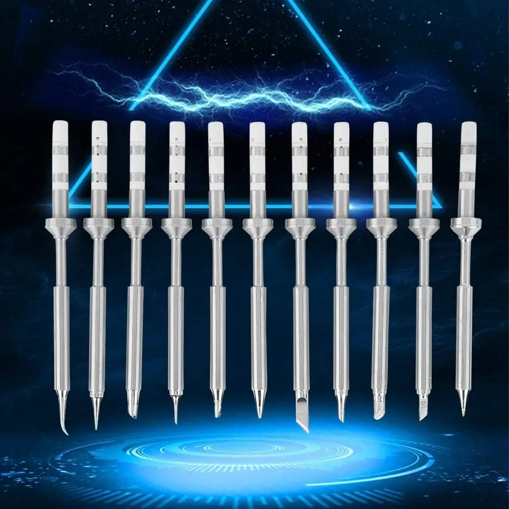 Soldering Iron Tips 11pcs Set, Mini TS100 Replacement Tips with Stainless Steel, Fast Heating for Electronics Repair view 4