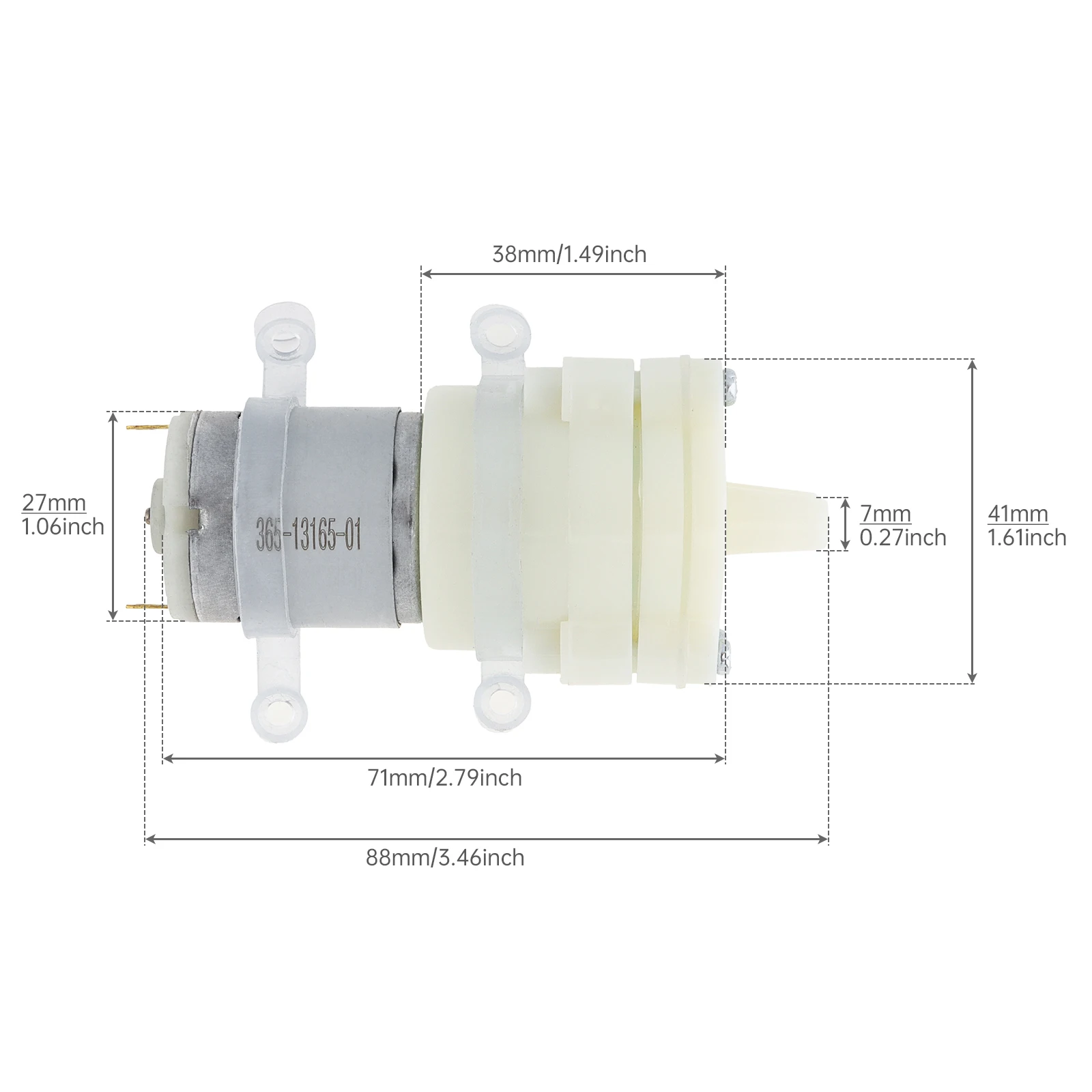 Micro Water Pump 365 DC Motor 12V Self Priming Pump Large Flow 2- 3L/Min Silent Electric Diaphragm Pump for Water Dispenser view 2