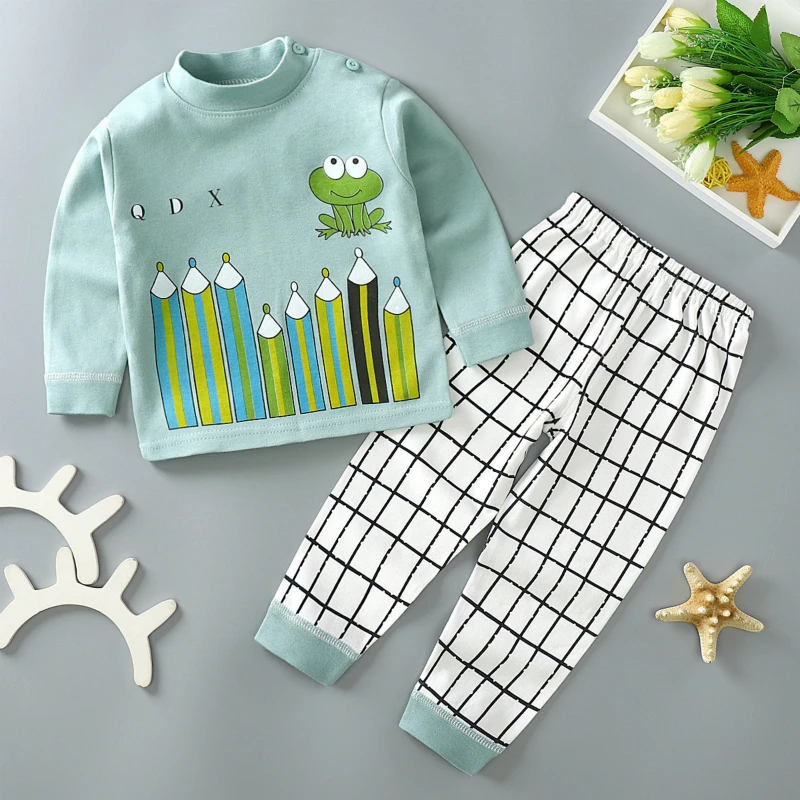 Pijama Sets Unisex 6M-5Y Children\'s Suits Boys Children Clothes Kids Baby pajamas Sets Sleepwear Kids Clothes Girls