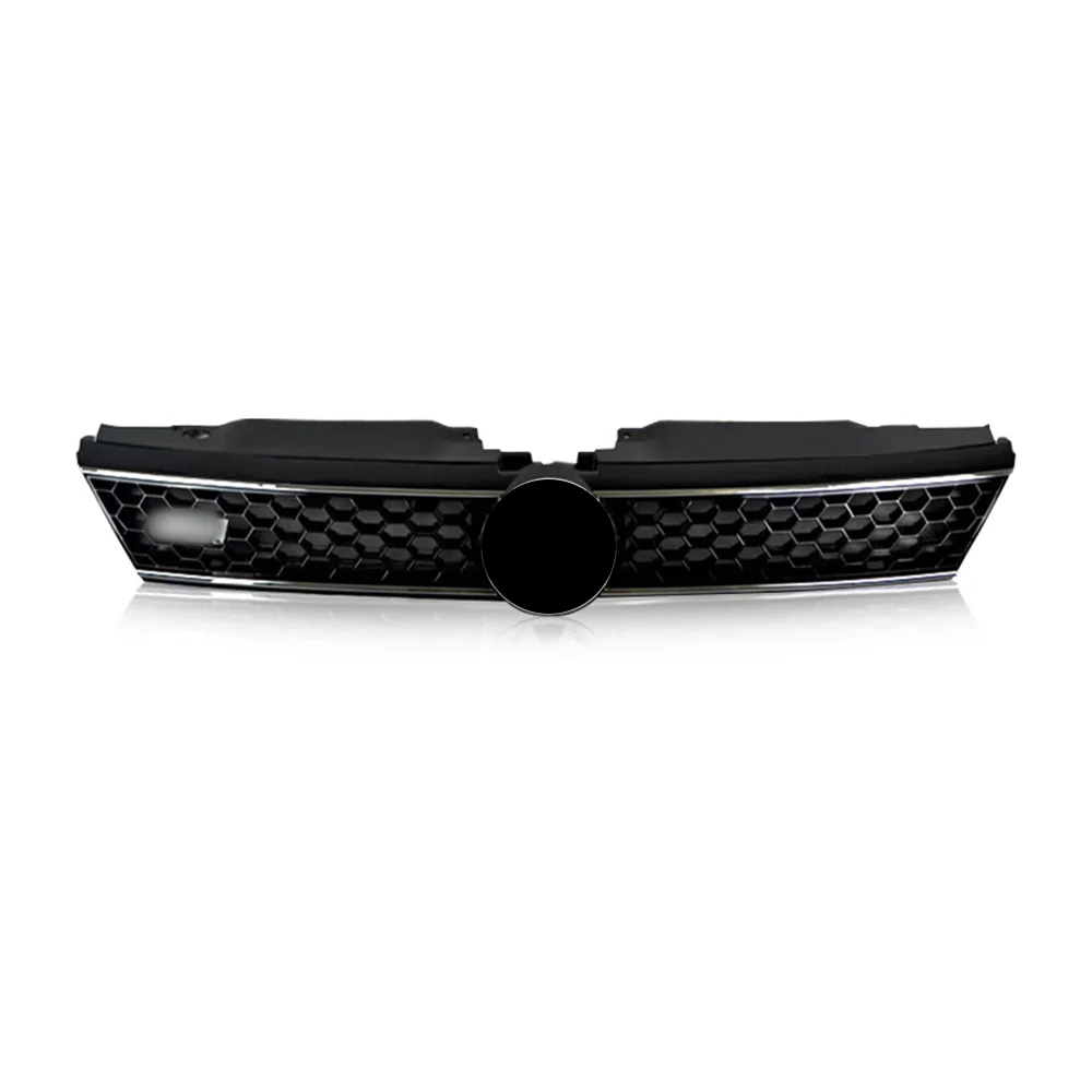 Honeycomb Mesh Front Grille For Volkswagen VW Jetta Mk6 2012 2013 2014 Front Bumper Upper Grille Hood Mesh Grill Replacement