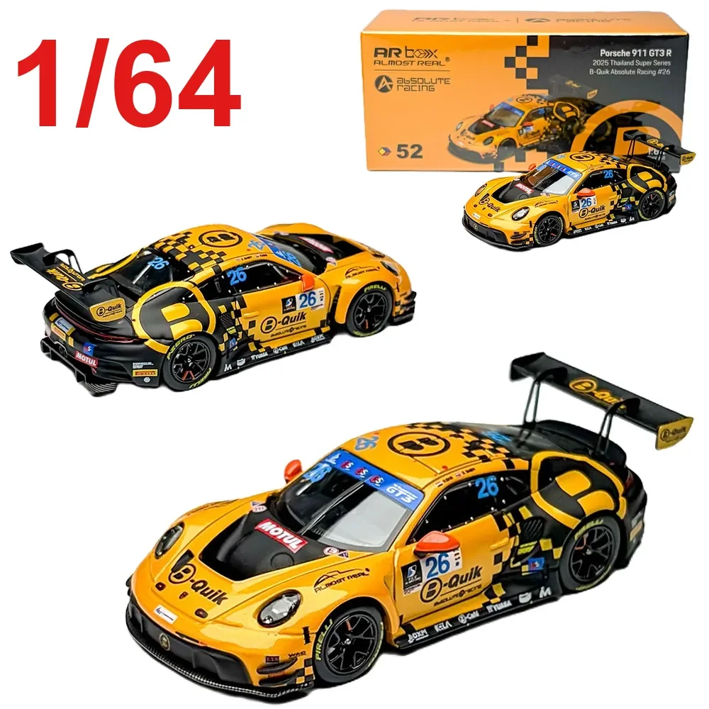 AR Diecast 1/64 Scale Porsche 911 GT3 R Race Car Car Model Alloy Porsche 911 GT3 R Play Vehicle Model Collected Display