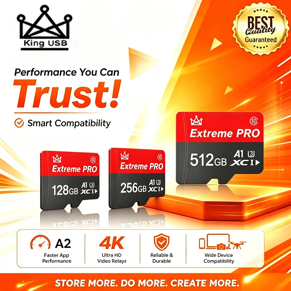 Micro TF SD Memory Card 128GB/256GB/512GB U3 V30 A2 Class 10 for ROG Ally Steam Deck Game Storage TF Card with 2026 Expiry