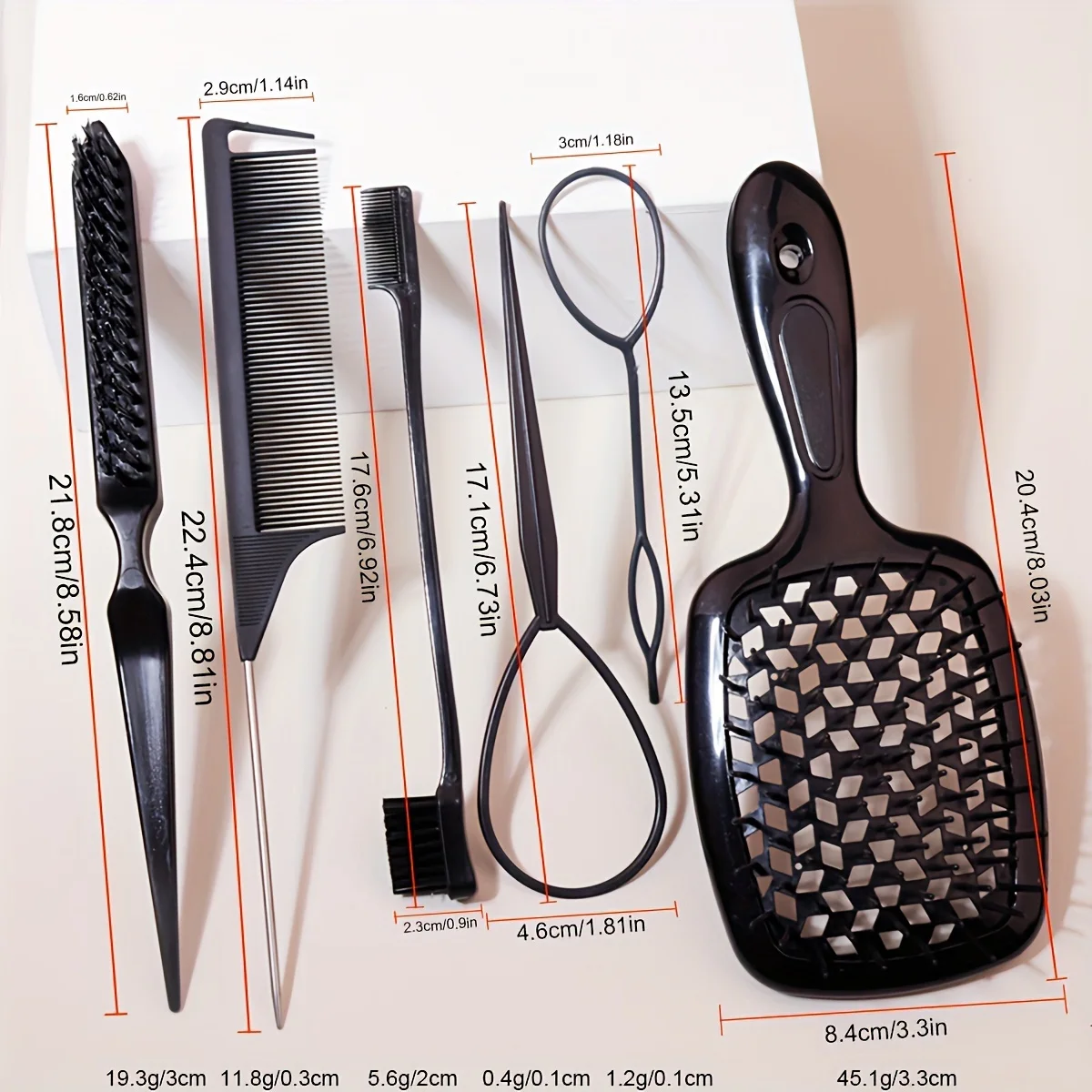 Air Cushion Tail Comb set Tangled Hair Comb Hair Brush Massage Anti-static Hollow Out Wet Curly Hair Brushes Barber Styling Tool