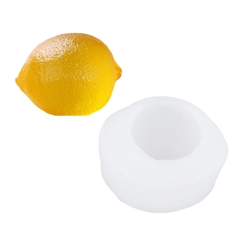 

652F 3D Lemon Silicone Molds Soap Making Molds Lemon Fruit Molds for Epoxy Resin Handmade Soap