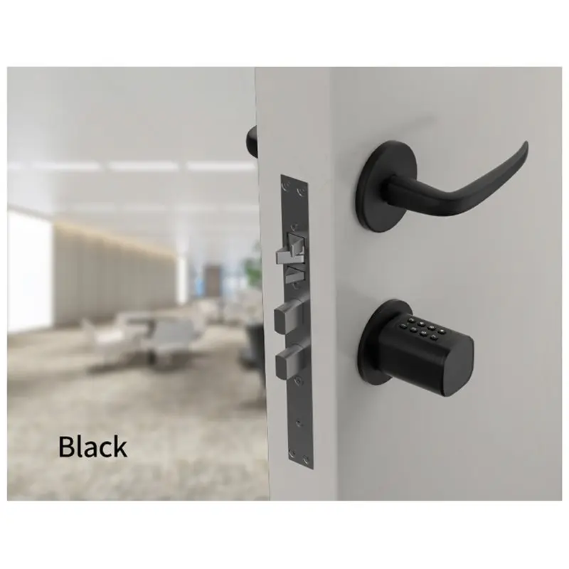 ABCA-Tuya APP Controlled Smart Door Lock Fingerprint Code Password Digital RFID Card Cylinder Supports Alexa For Google Home