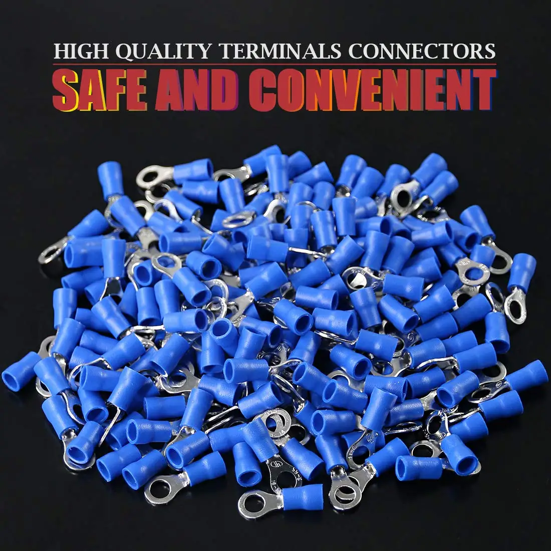 50PCS RV2-6 Ring insulated terminal Cable Wire Connector Electrical Crimp Terminal image 5