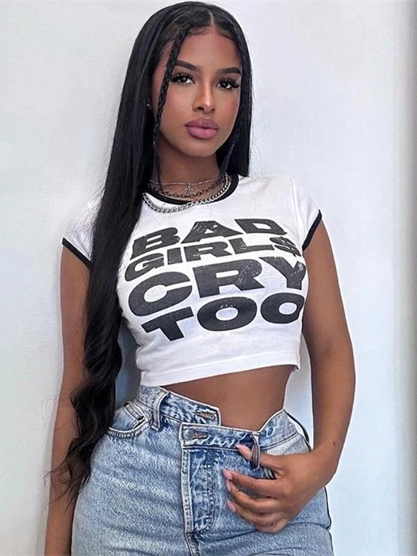 

Сексуальная укороченная футболка ort Sve, женская модная уличная футболка с принтом, облегающая летняя футболка Moisture ng round Ne