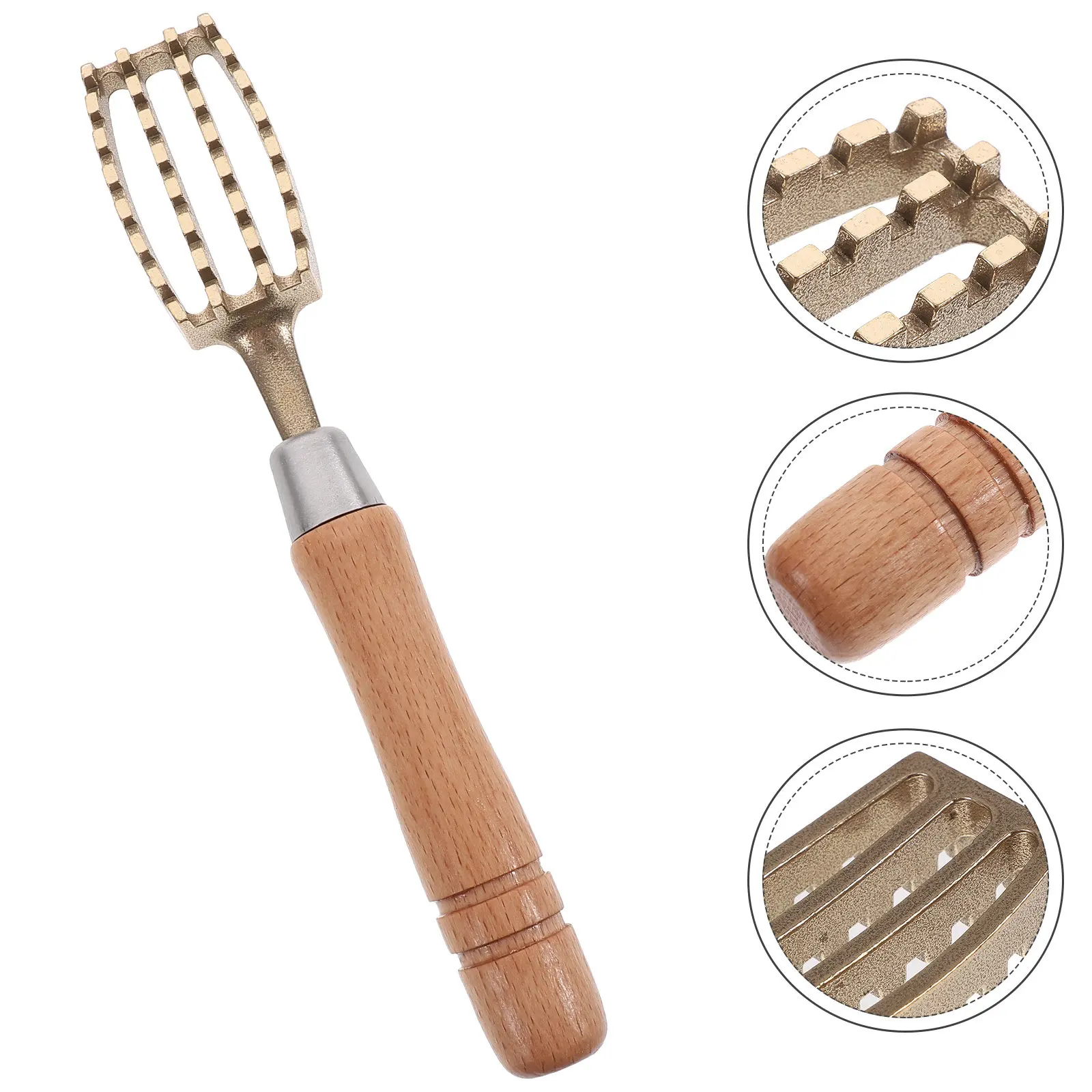 

Premium Fish Scale Scraper with Serrated Teeth Anti-Slip Wooden Handle Fast Efficient Fish Cleaning Tool Kitchen Seafood Scale