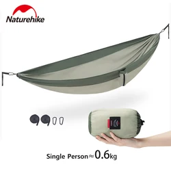 Naturehike-portátil ao ar livre Camping Hammock, caminhadas Swing, única e dupla pessoa, Pongee Hammock, cama de suspensão, 240T