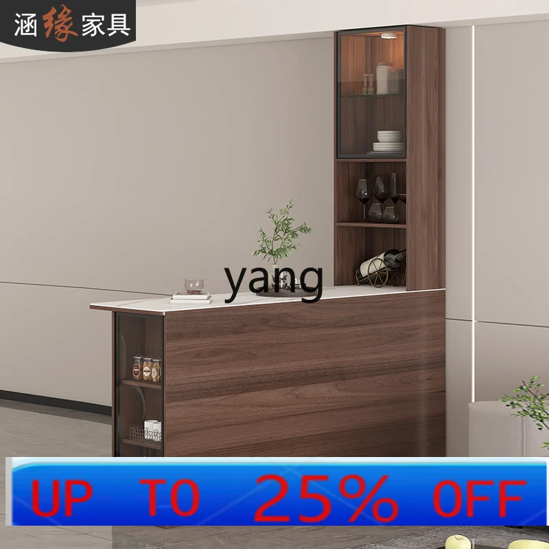 LH  rock slab bar counter dining side cabinet integrated household living room island table small apartment