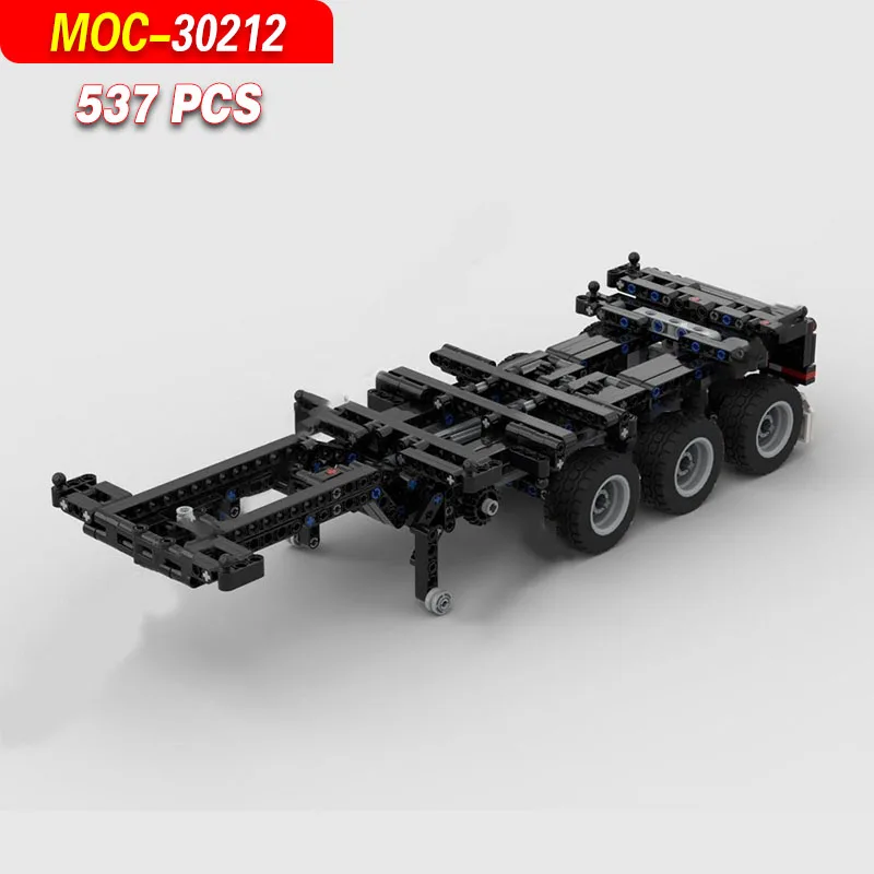 MOC-30214 & MOC-30212 Containertrailer en tankcontainer bouwblokmodelbouwset - Bouwspeelgoed voor machinebouwkunde