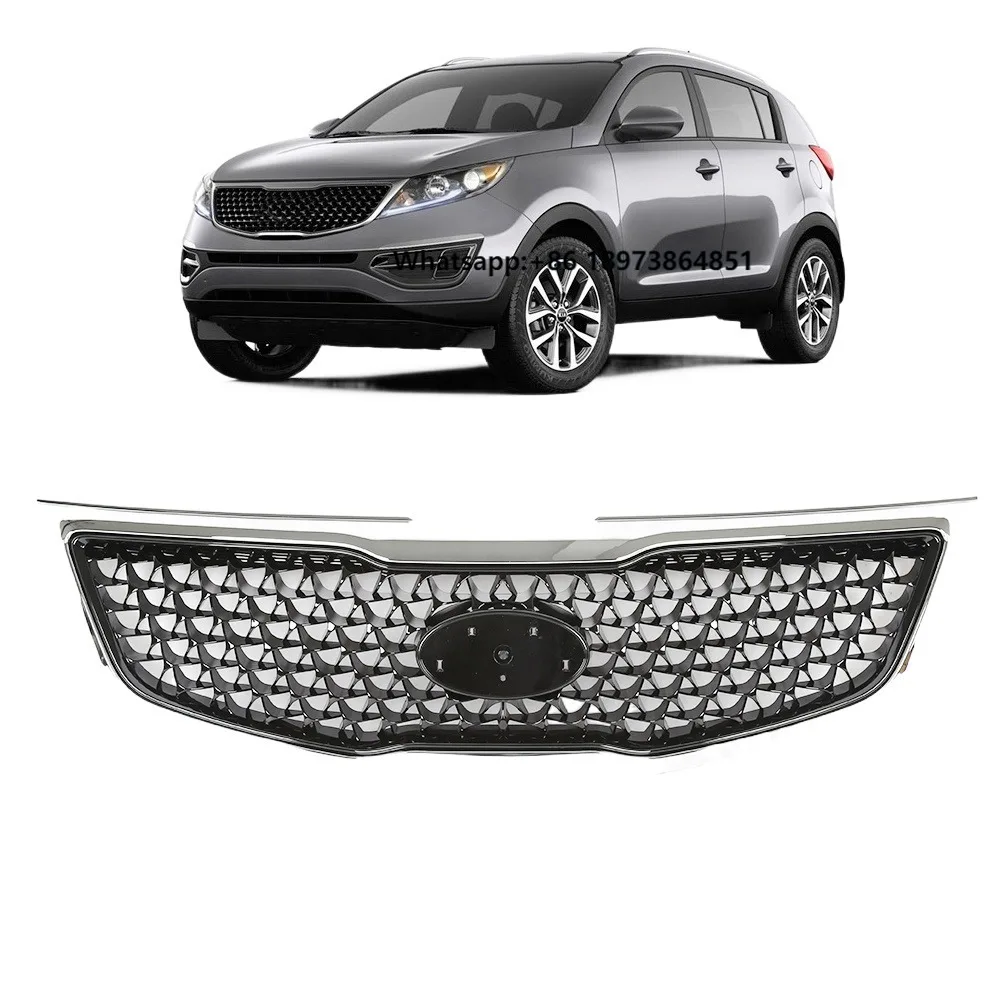 

Chrome Gloss Black Front Grille for Kia Sportage 2011-2015 Usa Version