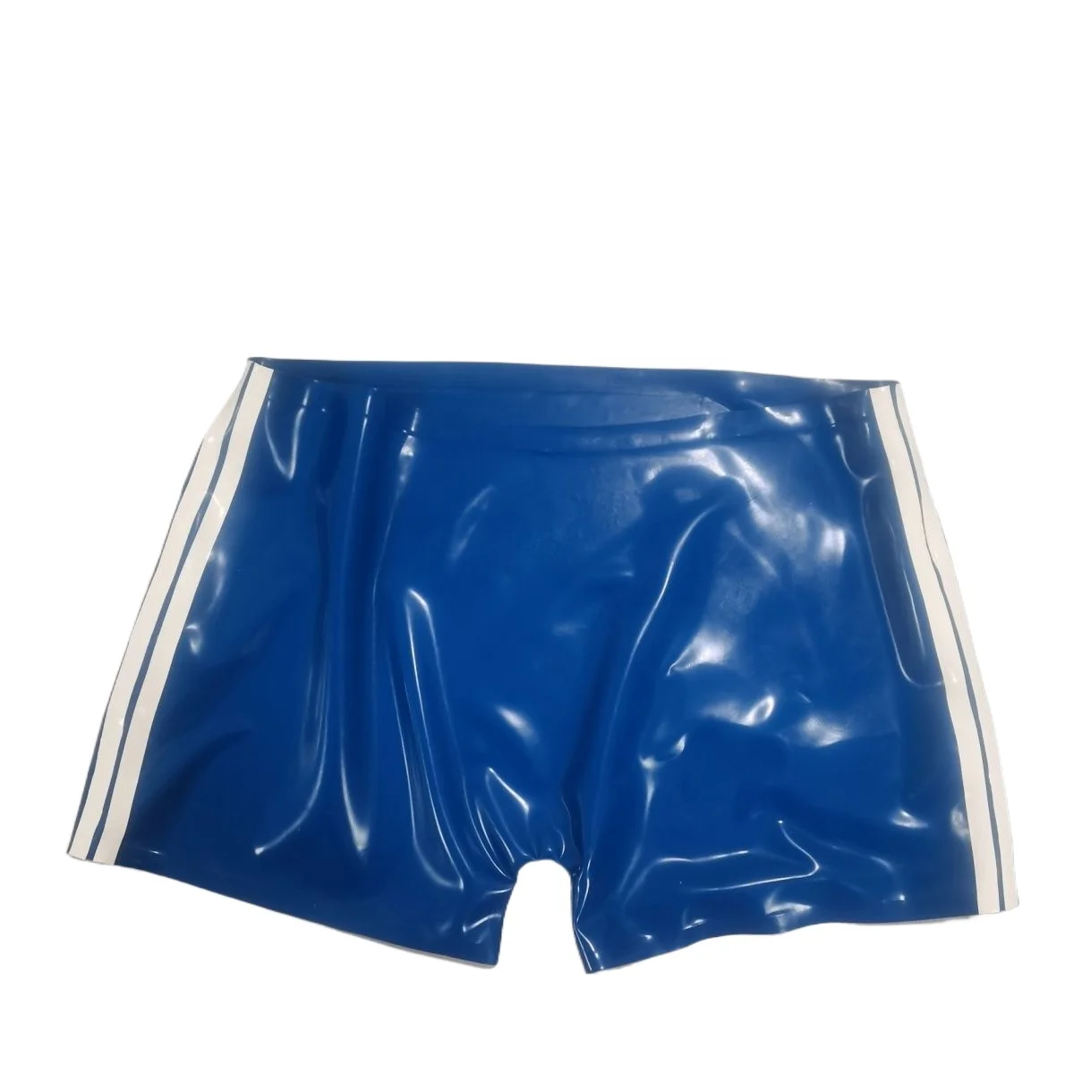 

Metallic Blue Latex Men's Boxer Briefs Swim Shorts Stretch Tights