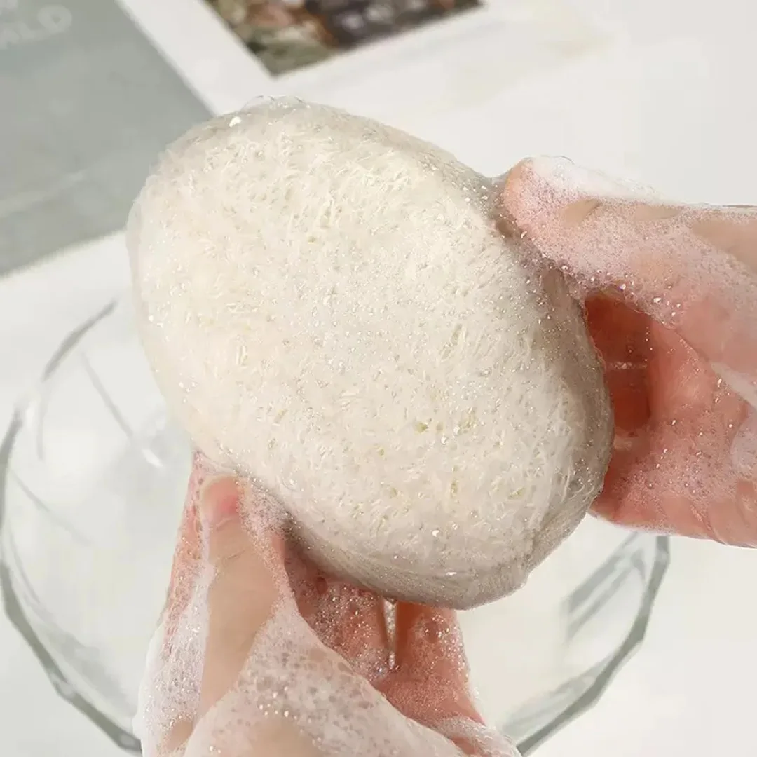 1/3 pezzi luffa naturale esfoliante spazzola da bagno corpo morbido scrub doccia luffa spugna esfoliante massaggiatore pulizia profonda strumento da bagno