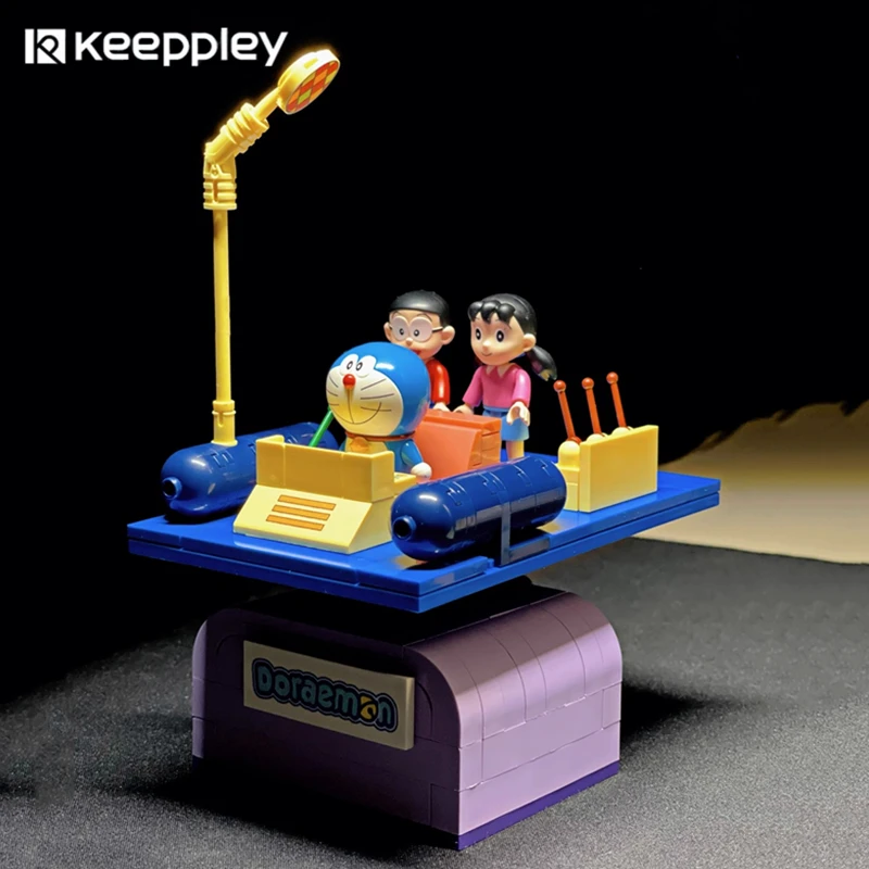 Keeppley-máquina del tiempo Doraemon, bloques de construcción, empalme kawaii, juguetes para niños, Nobita, Nobi, Minamoto, Shizuka, modelo, regalo de cumpleaños