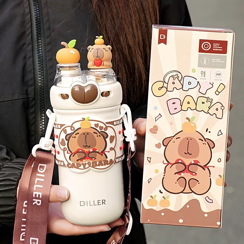 

Capibala Children'S Thermos Cup 2025 New Pupils Go To School With Double Drinking Cups For Adults, Children And Girls.