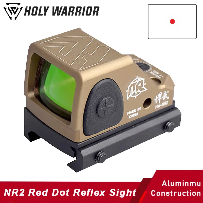 

Holy Warrior NR2 Red Dot Sight Тактический пистолет Коллиматор Рефлекторные прицелы Винтовка Оптика Прицел подходит для рельса Weaver 20 мм
