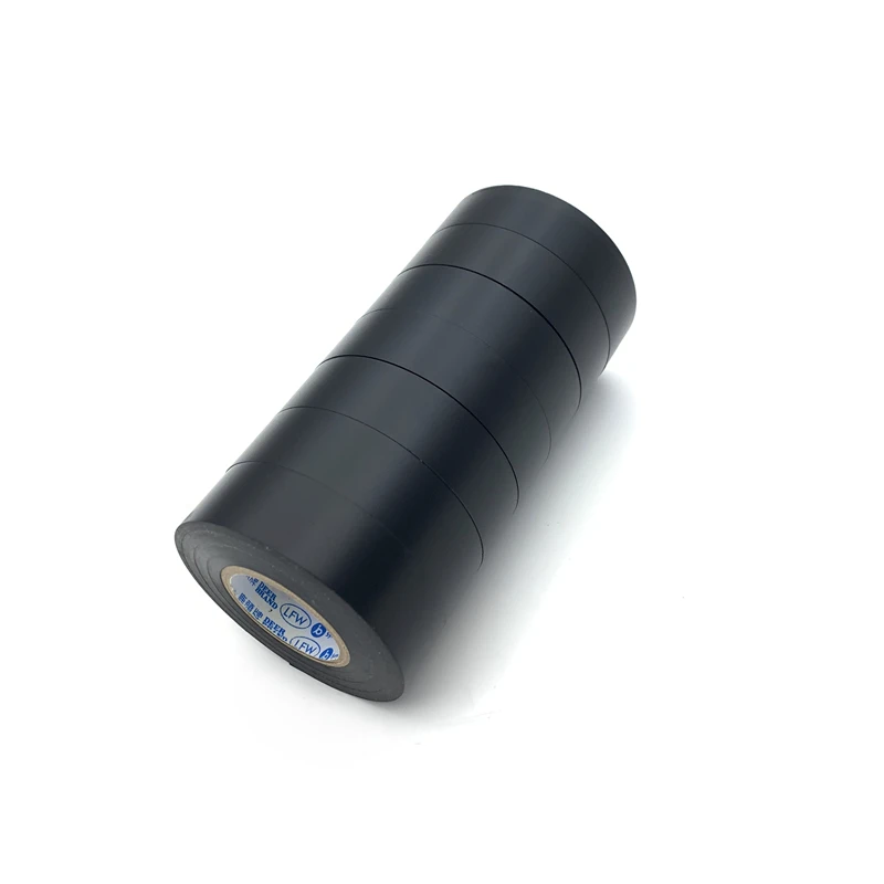 Cinta eléctrica negra impermeable de alta viscosidad, cinta de aislamiento eléctrico de PVC, arnés de cableado automotriz, vinilo, 19mm x 30m, 1