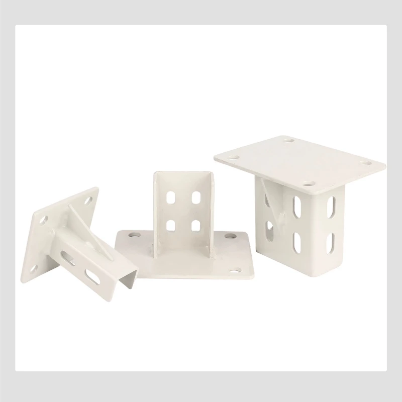 Square Anchor Connector Aluminum Profile Square Foot Cup Ground Anchor Fence Base Guardrail Base Accessories