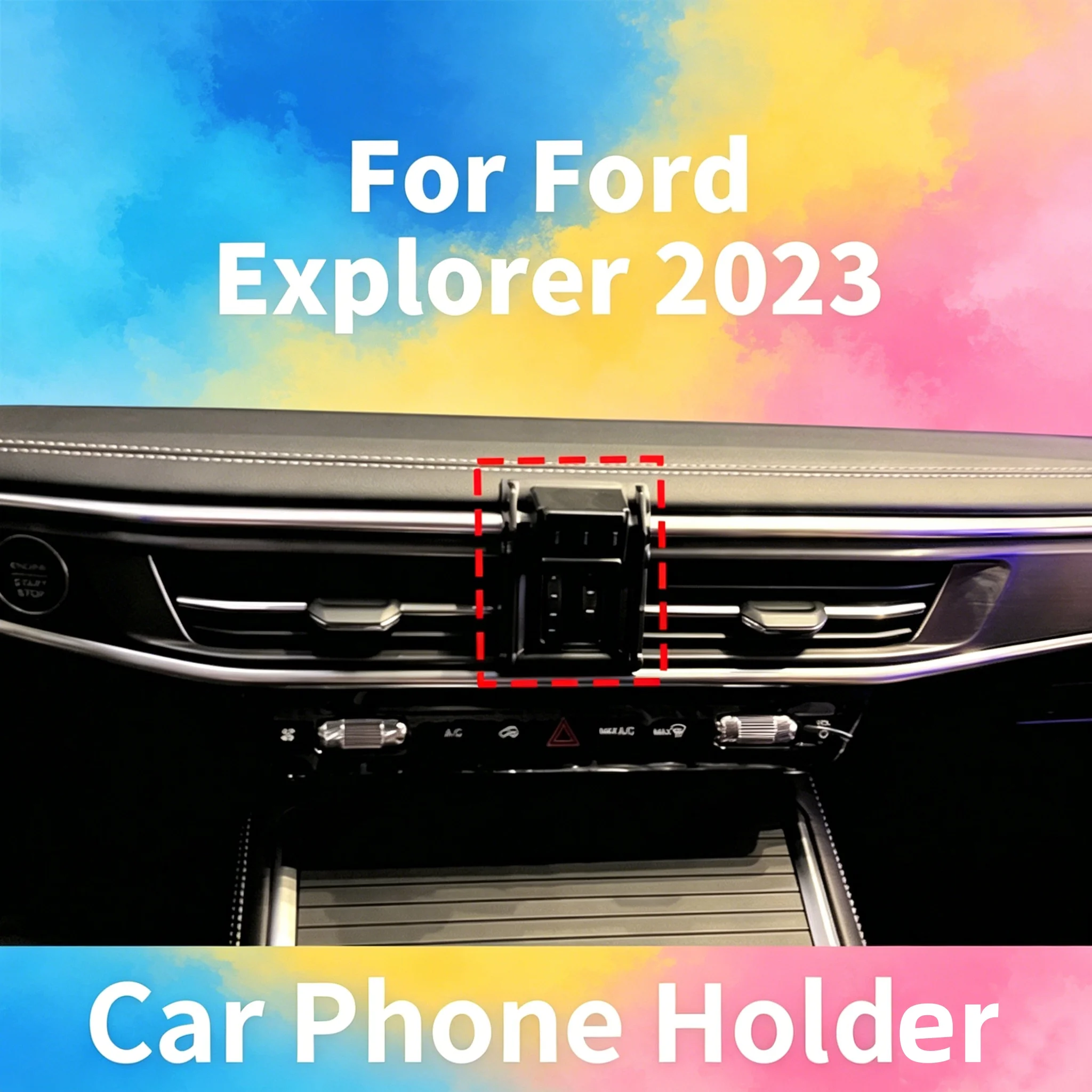 Support de téléphone pour voiture et base de fixation pour Ford Explorer 2023, conçu pour s'adapter à la structure originale de la voiture, n'obstruera pas la vue du conducteur