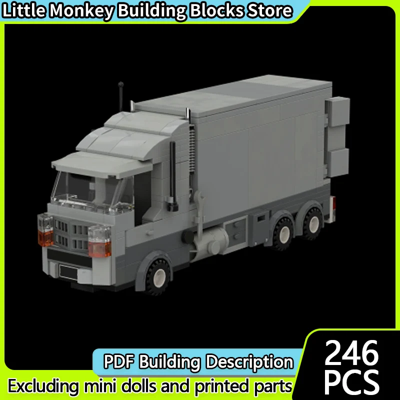 

Модель городской автомобиль MOC, строительные кирпичи, классическая транспортная коробка, грузовик, модульная технология, детские праздничные подарки, сборка игрушек, костюм