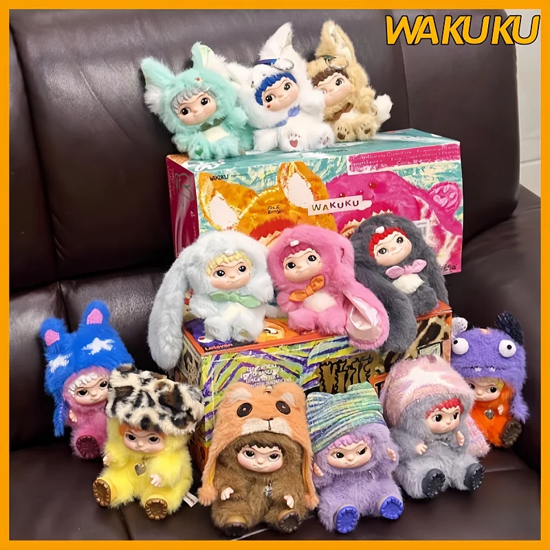 

Genuine Wakuku Fuzzvtrenpy Funparty Series Blind Box Anime Figure Plush Doll Mystery Box Trendy Bag Accessories Christmas Gift