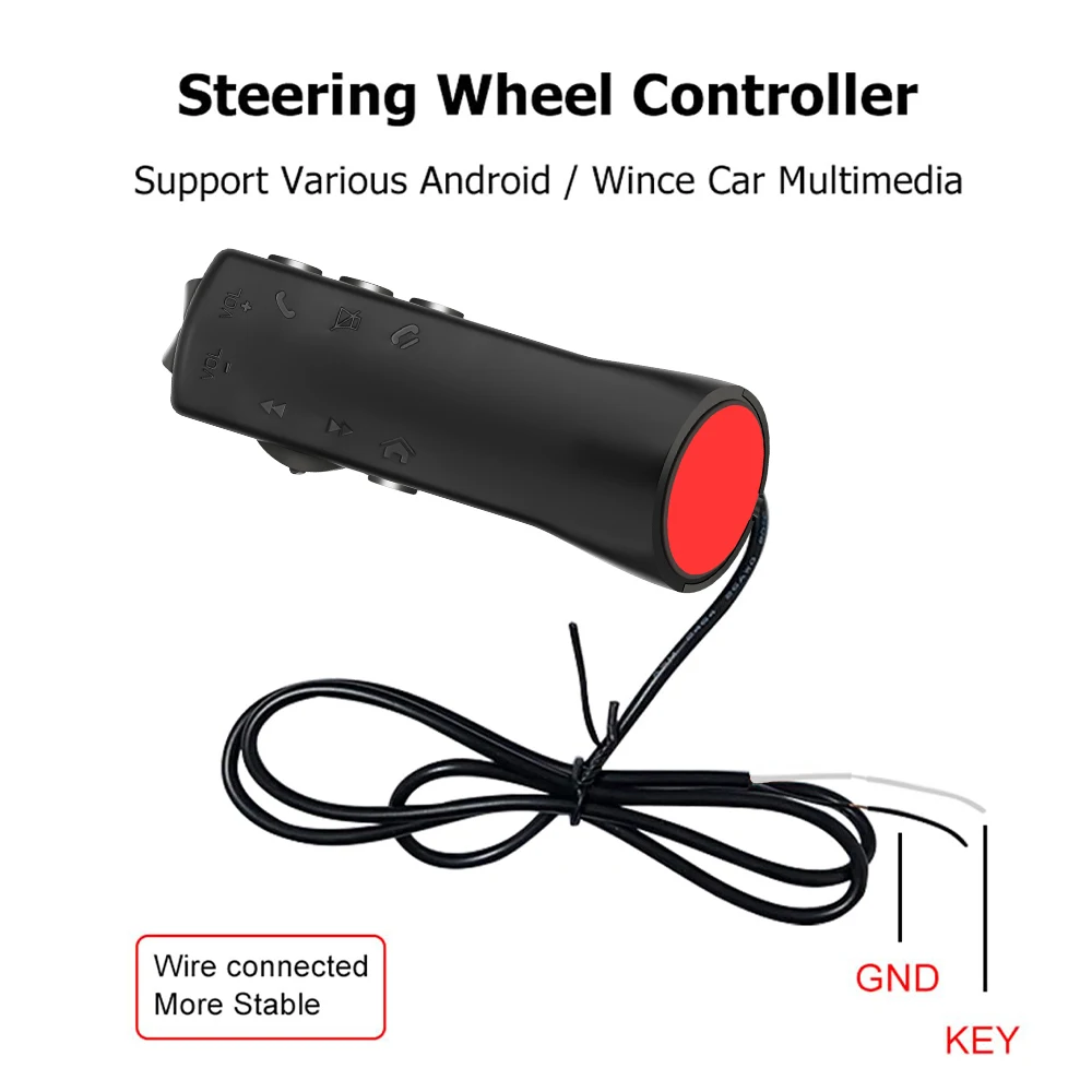 Universal Multi-functional Steering Wheel Controller Car Steering Wheel Remote Control Button  for Car Radio GPS DVD Navigation