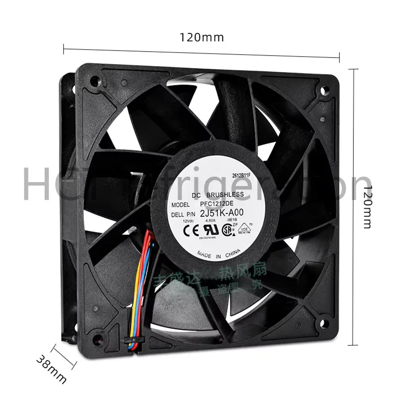 Brand new original PFC1212DE DC 12V 4.80A 120×120×38MM Server high air volume speed regulation cooling fan