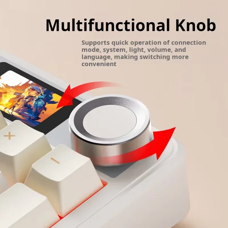 Механическая клавиатура AULA F108 Pro, трехрежимная Bluetooth-проводная, индивидуальная, с полной клавишей, прокладка с возможностью горячей замены, RGB, постепенное изменение цвета