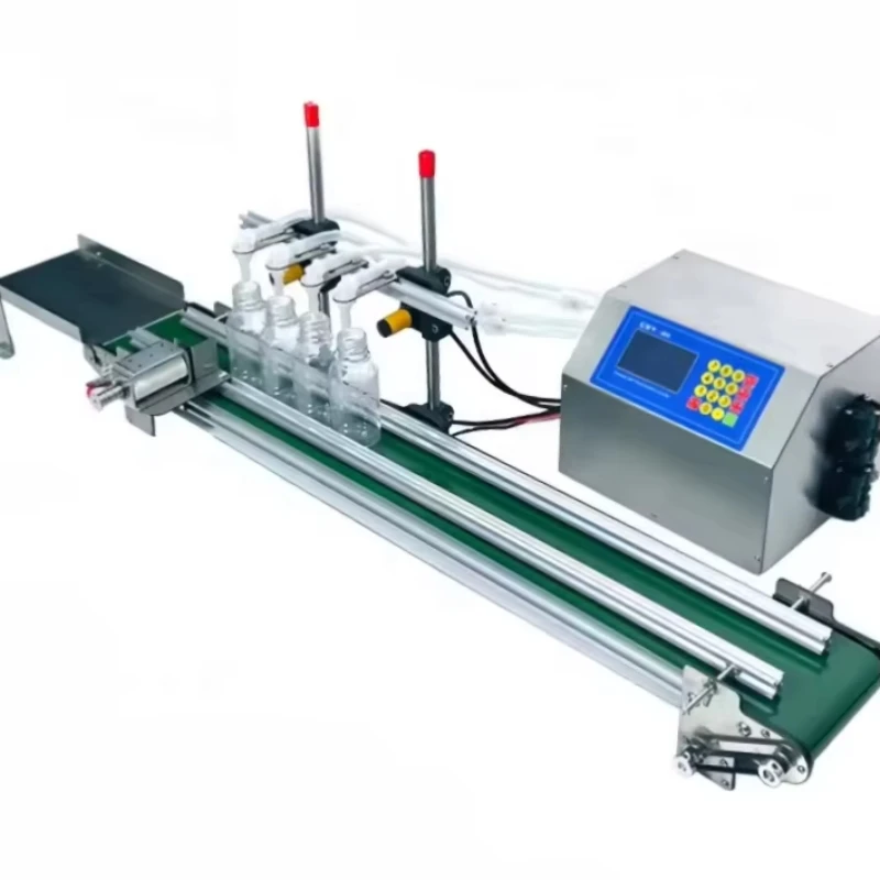 

Conveyor belt liquid filling machine Belt conveyor Fully automatic small four-head liquid filling machine