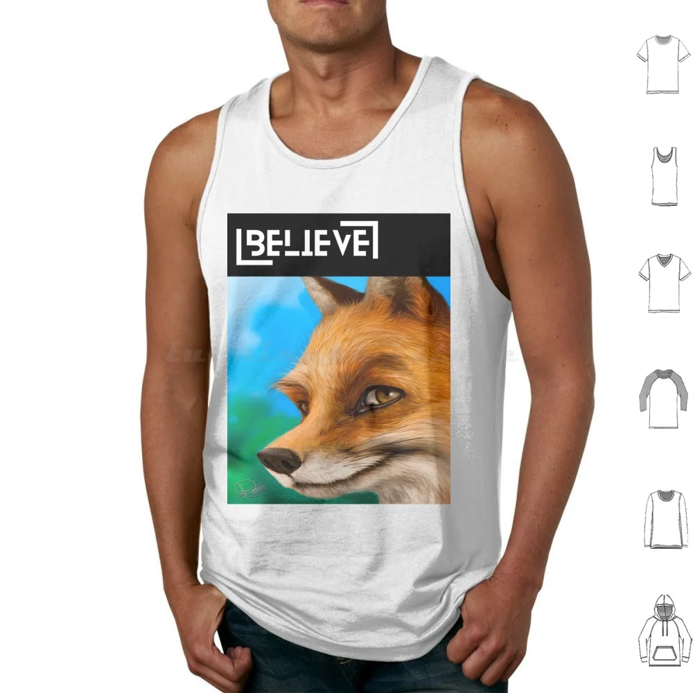

Belive Tank Tops Vest Sleeveless Fox Sympathetic Cute Intelligent