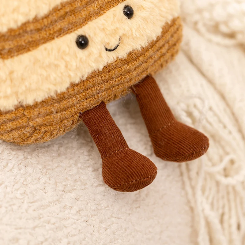 Cute Cake Eclair Plush Toys Soft Stuffed Toys for Kids & Adults Kawaii Dessert Themed Home Decor Gift Huggable Collectible Plush