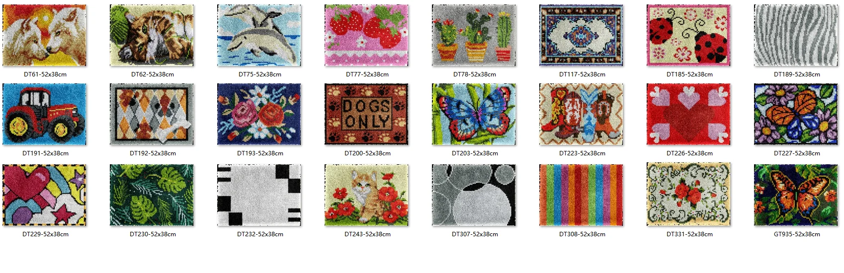 

Наборы крючков с защелкой, крючок с защелкой, ковер с предварительно напечатанным холстом, вязание крючком, рукоделие, поделки для взрослых, 52-38 см, два волков, 2025 г.