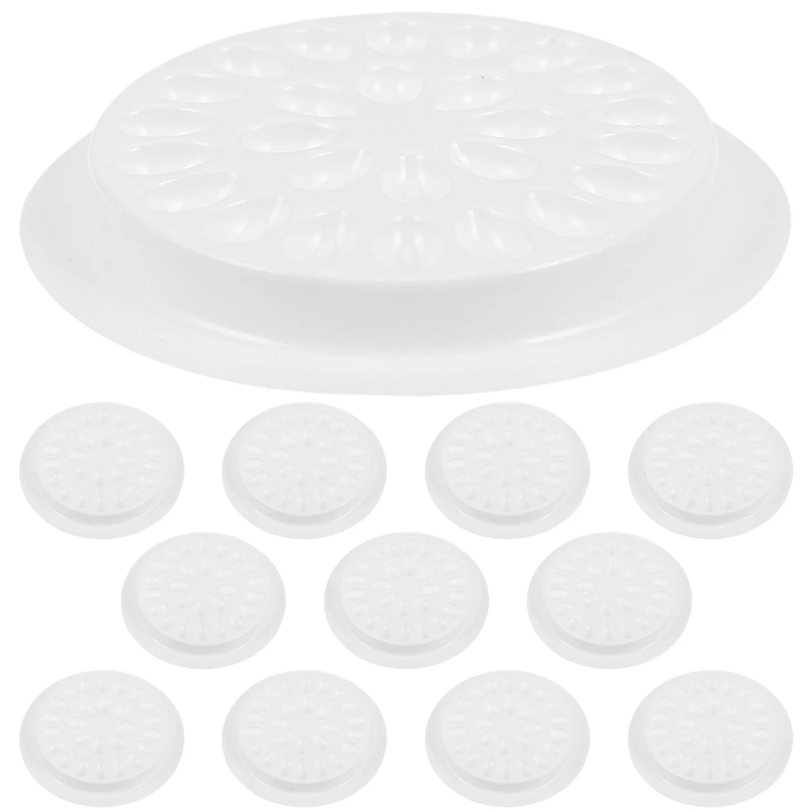 100Pcs Flower Lash Glue Holder Disposable False Eyelash Glue Pads Lash Extension Organizer Eyelash Grafting Palette Professional