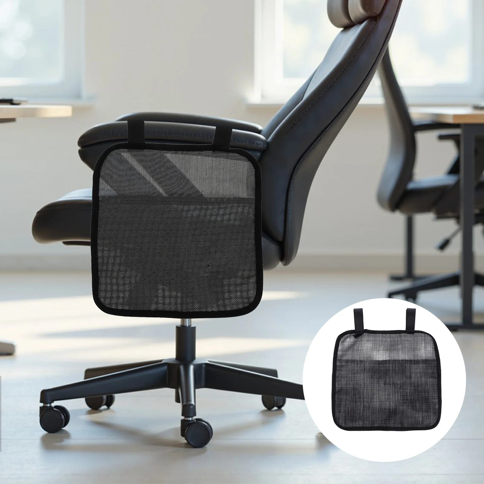 Office Chair Accessories Armrest Storage Bag with Multiple Pockets Hanging Organizer for Work from Home Beach Use