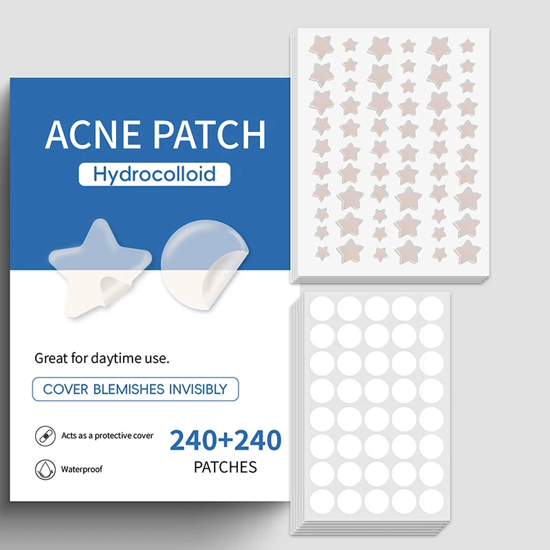 480pcs/set Face Skin Care Acne Pimple Patch 2 Sizes Invisible Professional Healing Absorbing Spot Sticker Covering For Men Women