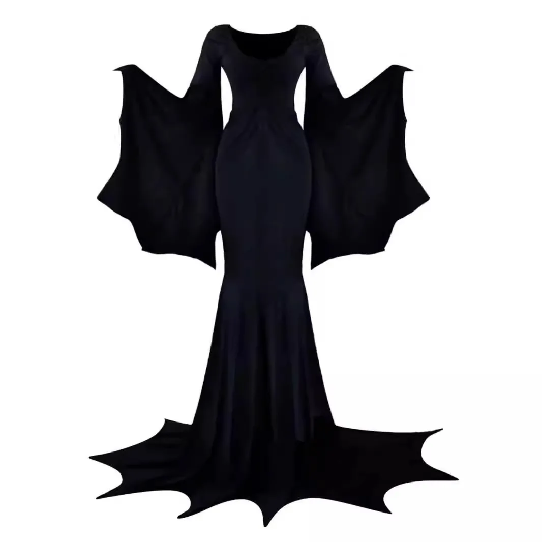 

Autumn New Halloween Party Cosplay Witch Costume Gothic Dress Maxi Dress