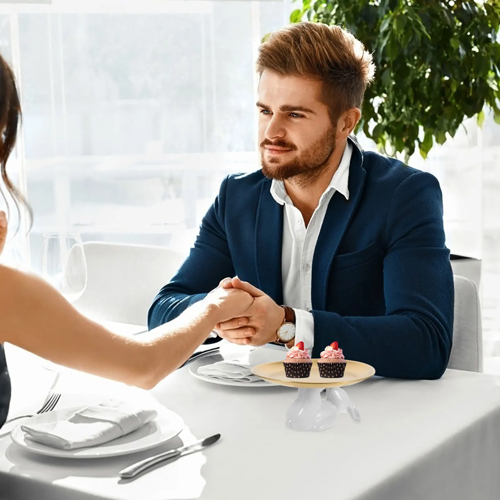 

1pc Rabbit Shape Ceramic Cake Tray for Dessert Display Appetizer Serving Stand Jewelry Holder Unique Cake Storage Plate