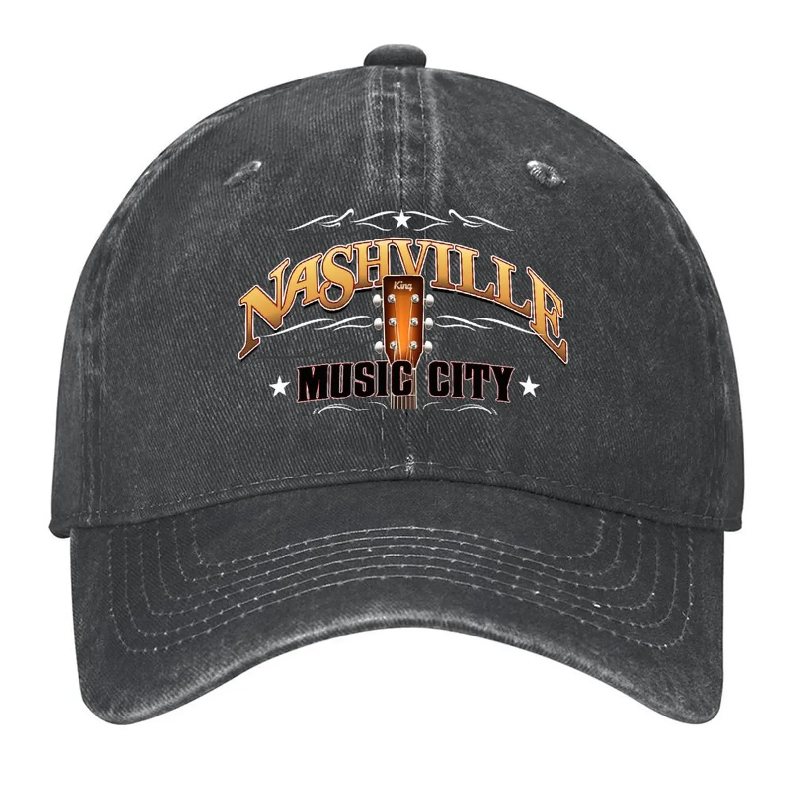

Nashville Music City Country Music Baseball Cap Hat Man For The Sun beach hat Thermal Visor Rugby Man Women's