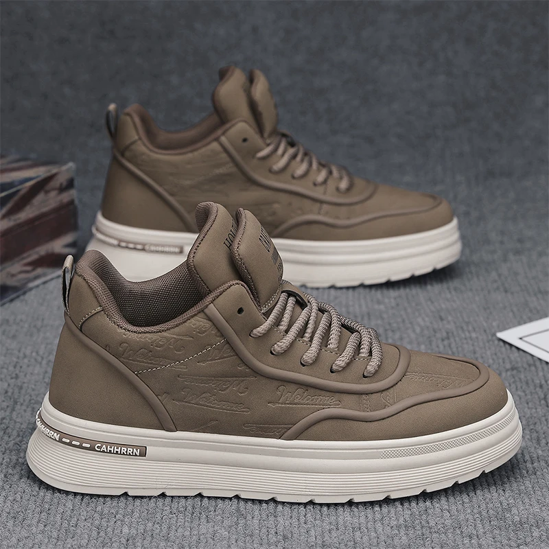 2025 ربيع جديد أحذية رجالي موضة الإغاثة النحت أحذية رياضية كاجوال الرجال جولة تو أحذية العمل أحذية رياضية مريحة للمشي #6