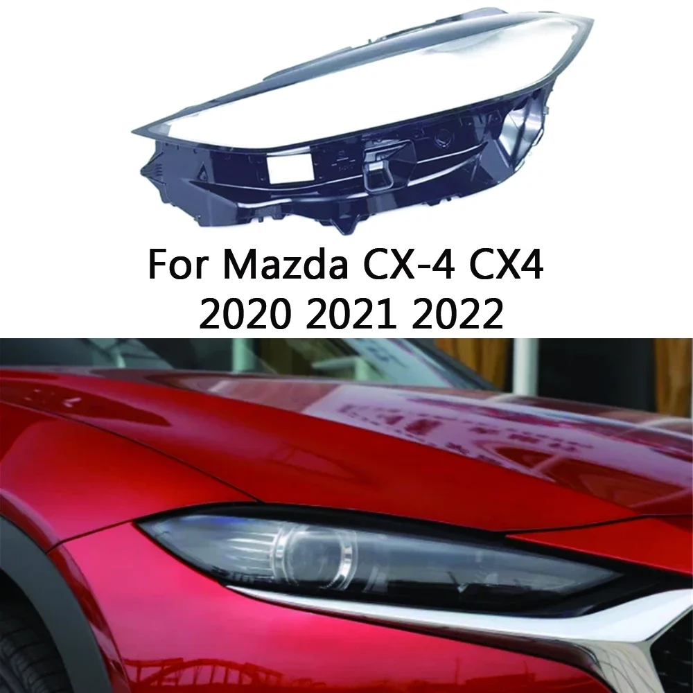 

For Mazda CX4 CX-4 2020 2021 2022 Car Headlight Cover Transparent Head Lamp Case Glass Lens Lampshade Headlamp Shell