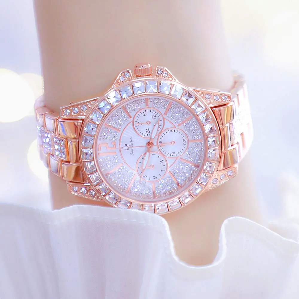 Роскошные женские часы, модные наручные часы с бриллиантами, серебряные, золотые часы для девочек, водонепроницаемые часы, платье Reloj Mujer, подарки